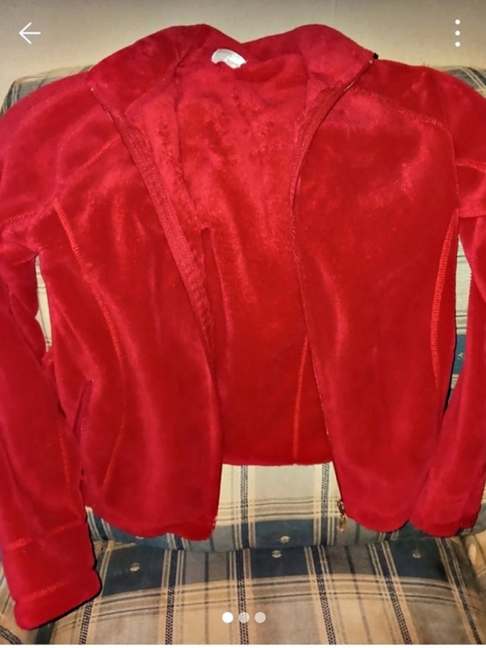 Danskin Red Cropped Fleece Jacket